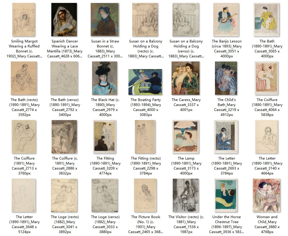 92 Painting Images by Mary Cassatt (American, 1844-1926)