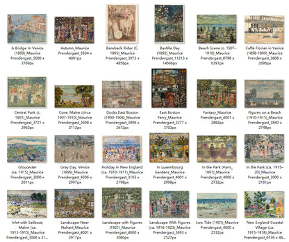 60 Painting Images by Maurice Prendergast (American, 1858-1924)