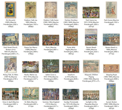 60 Painting Images by Maurice Prendergast (American, 1858-1924)