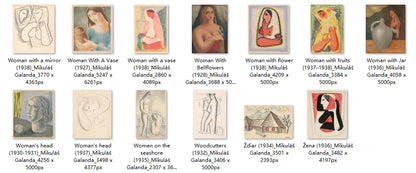 181 Painting Images by Mikuláš Galanda (Slovak, 1895 – 1938)