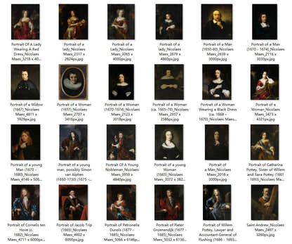 63 Painting Images by Nicolaes Maes Dutch, 1634 - 1693 - Tibetan Buddhist thangka, detailed view