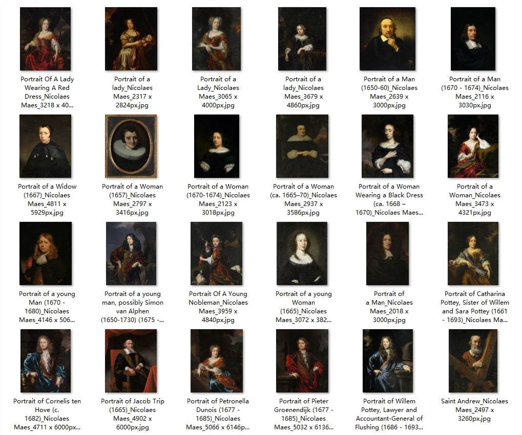 63 Painting Images by Nicolaes Maes Dutch, 1634 - 1693 - Tibetan Buddhist thangka, detailed view