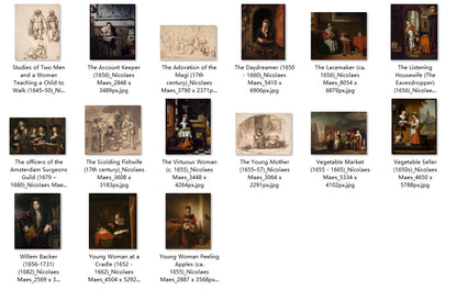 63 Painting Images by Nicolaes Maes (Dutch, 1634 - 1693)