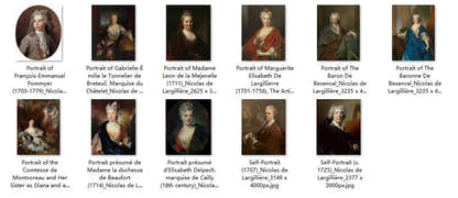 35 Painting Images by Nicolas de Largillière French, 1656 - 1746 - Tibetan Buddhist thangka, detailed view