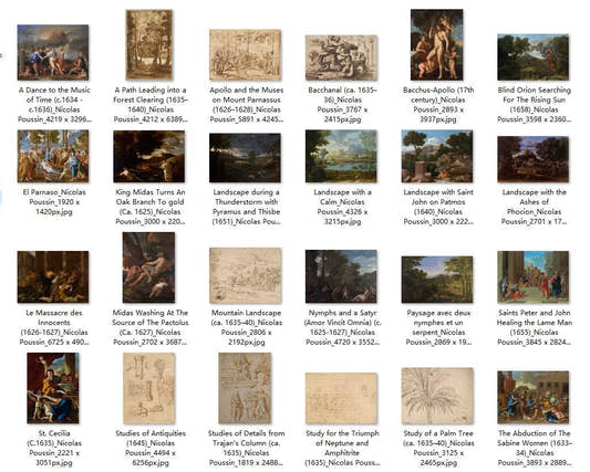 48 Painting Images by Nicolas Poussin French, 1594-1665 - Tibetan Buddhist thangka, front view
