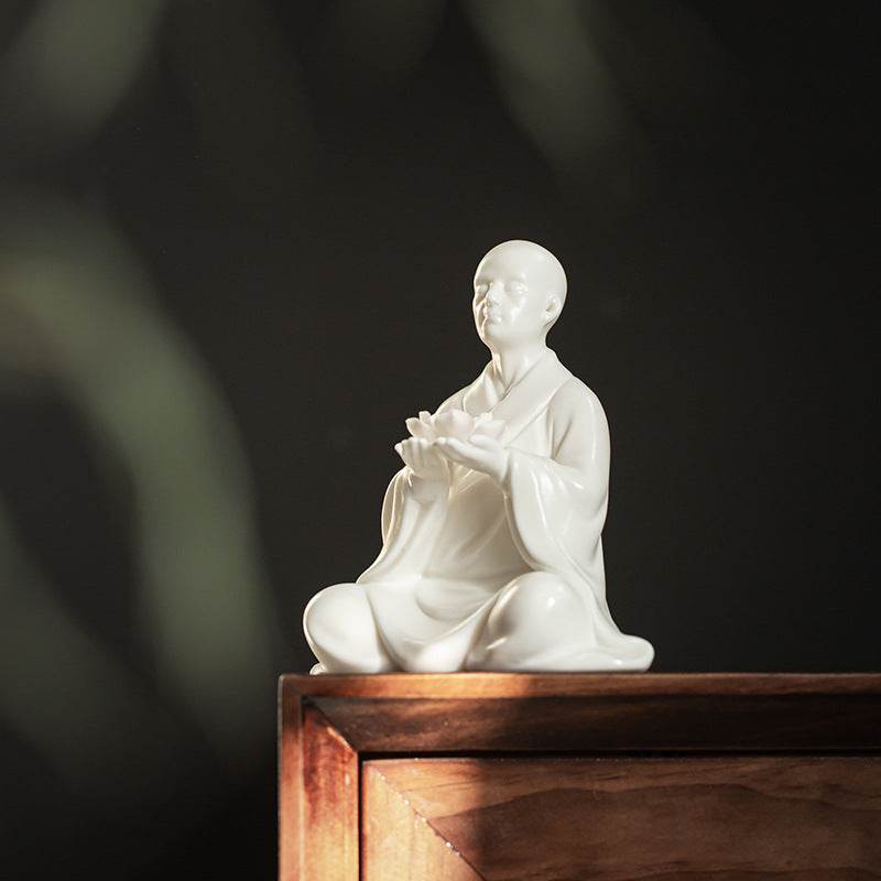 Buddha Statue Incense Stick - Tibetan Buddhist statue, detailed view