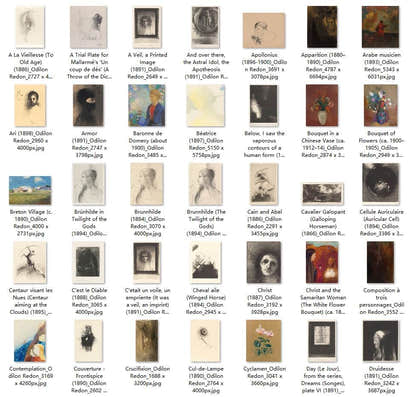 162 Painting Images by Odilon Redon French, 1840-1916 - Tibetan Buddhist thangka, front view
