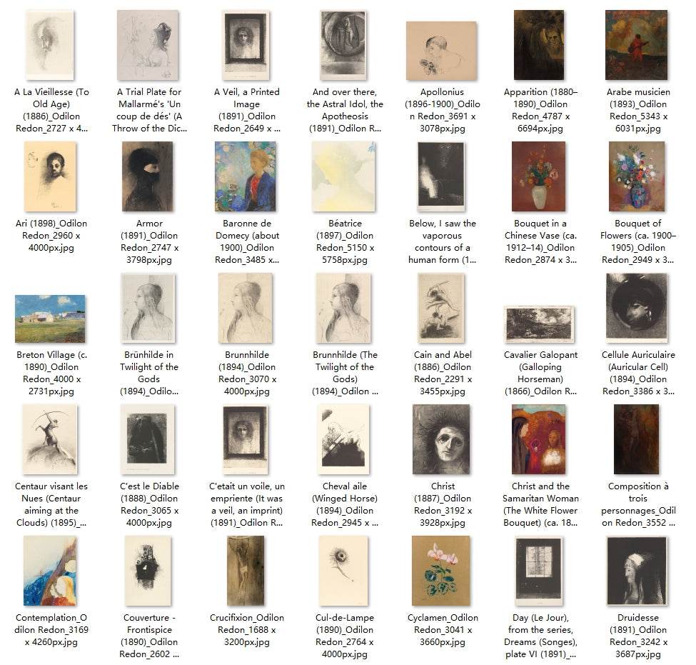 162 Painting Images by Odilon Redon French, 1840-1916 - Tibetan Buddhist thangka, front view