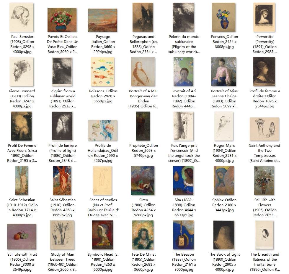 162 Painting Images by Odilon Redon French, 1840-1916 - Tibetan Buddhist thangka, view 4