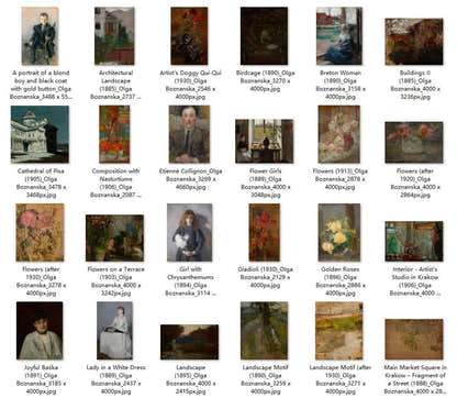 107 Painting Images by Olga Boznanska Polish, 1865 – 1940 - Tibetan Buddhist thangka, front view