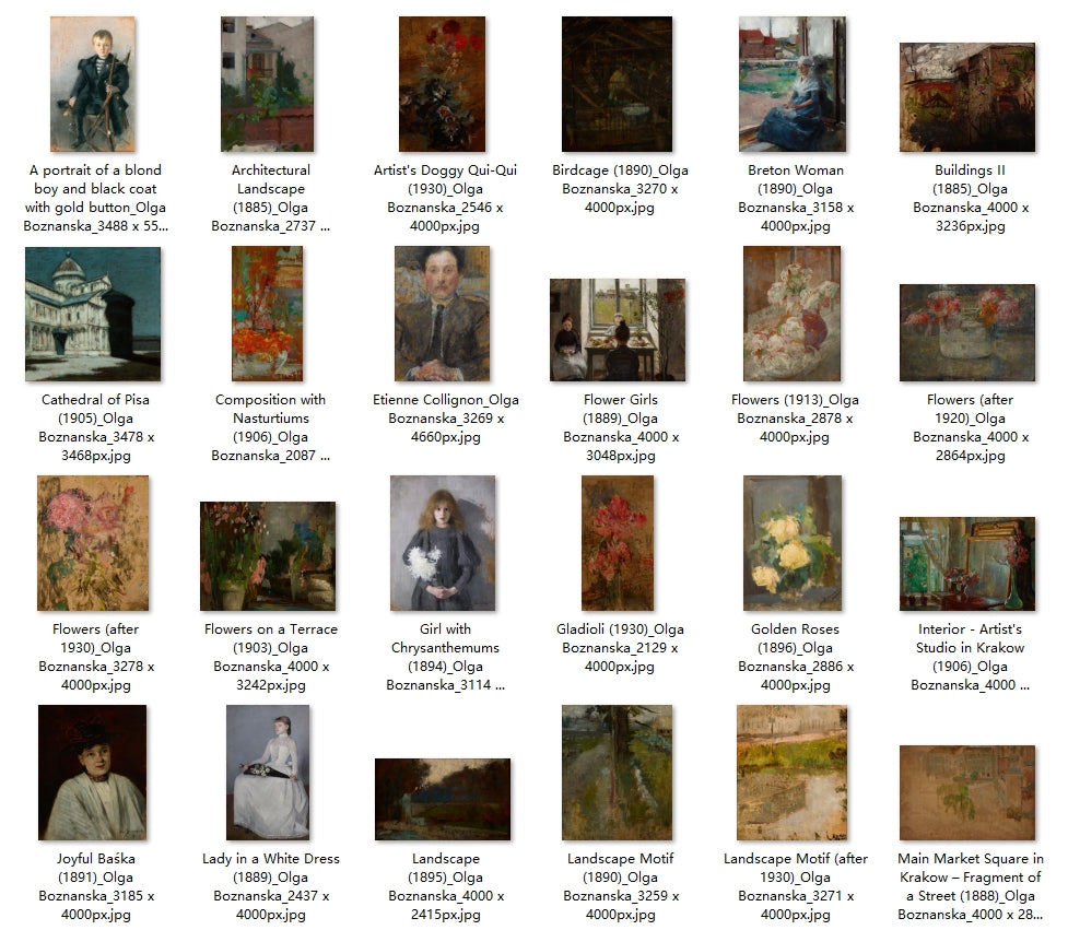 107 Painting Images by Olga Boznanska (Polish, 1865 – 1940)