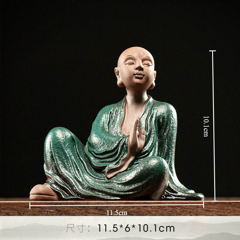 Ceramic Meditation Buddha Statue - Tibetan Buddhist statue, view 7