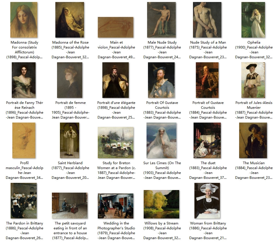 47 Painting Images by Pascal-Adolphe-Jean Dagnan-Bouveret (French, 1852 - 1929)