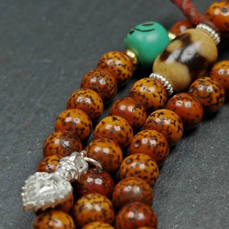 108 Lotus Seed Mala Necklace - Prayer Beads