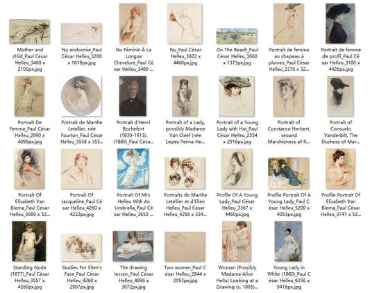 55 Painting Images by Paul César Helleu French, 1859-1927 - Tibetan Buddhist thangka, detailed view