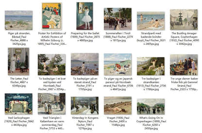 41 Painting Images by Paul Fischer Danish, 1860 – 1934 - Tibetan Buddhist thangka, detailed view