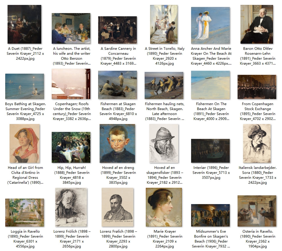 54 Painting Images by Peder Severin Krøyer (Danish, 1851 – 1909)