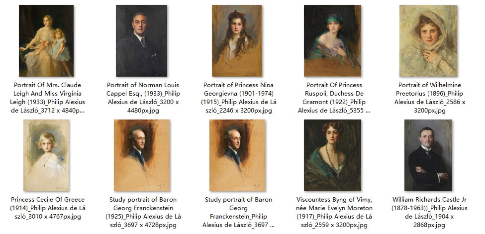 30 Painting Images by Philip Alexius de László (Hungarian, 1869–1937)