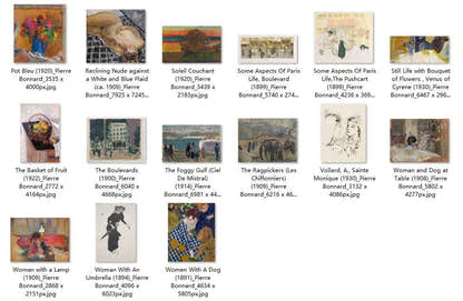 63 Painting Images by Pierre Bonnard French, 1867-1947 - Tibetan Buddhist thangka, close-up detail