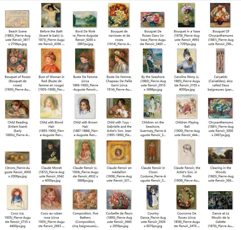 438 Painting Images by Pierre-Auguste Renoir French, 1841-1919 - Tibetan Buddhist thangka, detailed view