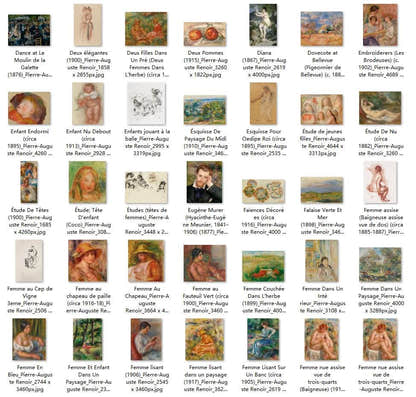 438 Painting Images by Pierre-Auguste Renoir French, 1841-1919 - Tibetan Buddhist thangka, close-up detail