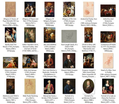 61 Painting Images by Pompeo Batoni Italian, 1708-1787 - Tibetan Buddhist thangka, front view