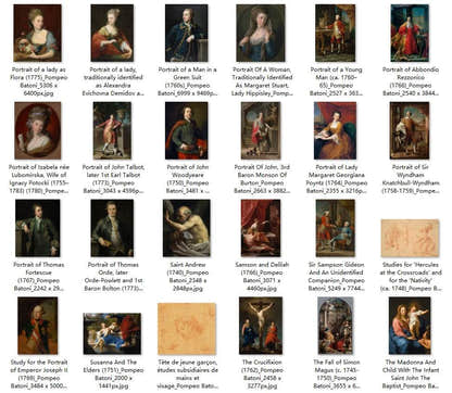 61 Painting Images by Pompeo Batoni Italian, 1708-1787 - Tibetan Buddhist thangka, detailed view