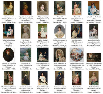43 Painting Images by Raimundo de Madrazo y Garreta Spanish, 1841 - 1920 - Tibetan Buddhist thangka, front view