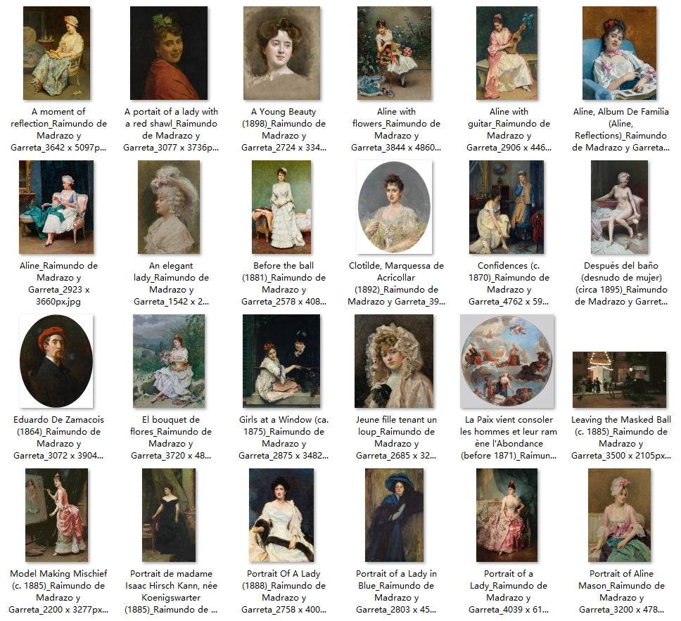 43 Painting Images by Raimundo de Madrazo y Garreta Spanish, 1841 - 1920 - Tibetan Buddhist thangka, front view