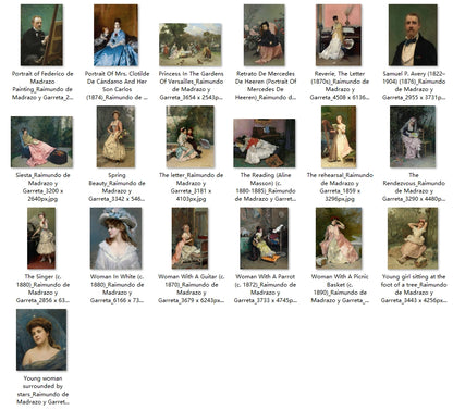 43 Gemäldebilder von Raimundo de Madrazo y Garreta (Spanisch, 1841 - 1920)