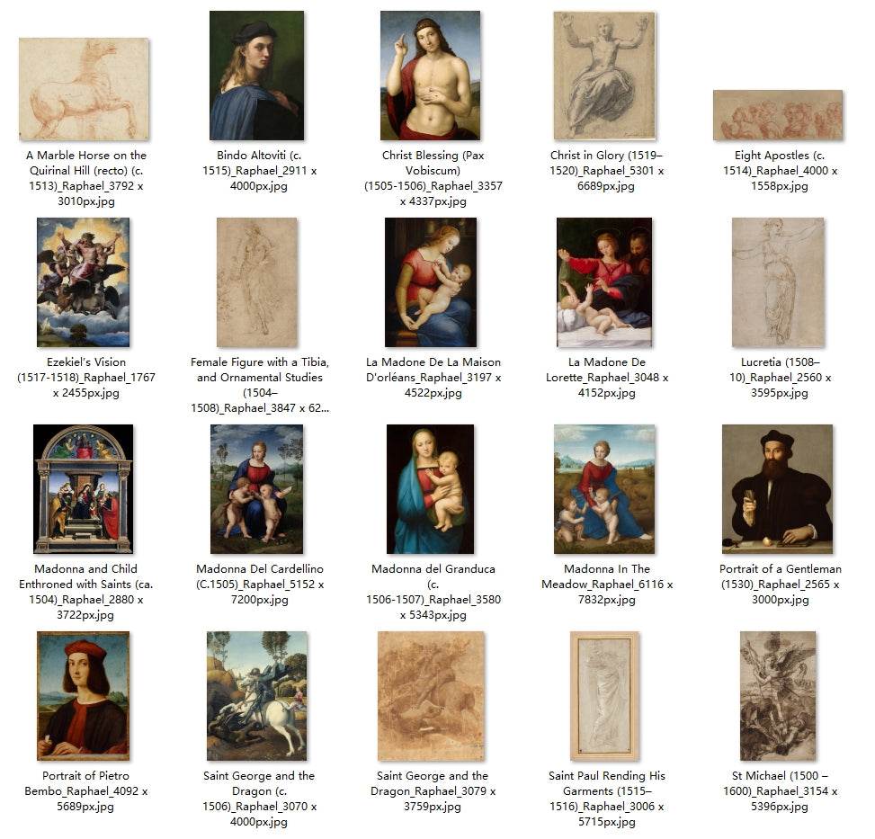 35 Painting Images by Raphael Italian, 1483-1520 - Tibetan Buddhist thangka, front view