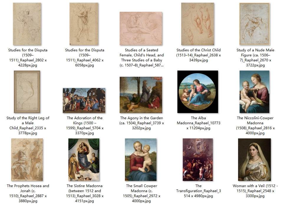 35 Painting Images by Raphael Italian, 1483-1520 - Tibetan Buddhist thangka, detailed view