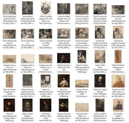 268 Painting Images by Rembrandt van Rijn (Dutch, 1606-1669)