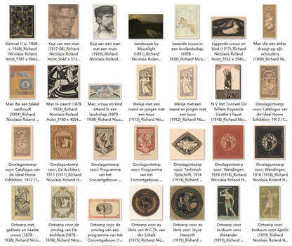 90 Painting Images by Richard Nicolaüs Roland Holst Dutch, 1868 - 1938 - Tibetan Buddhist thangka, detailed view