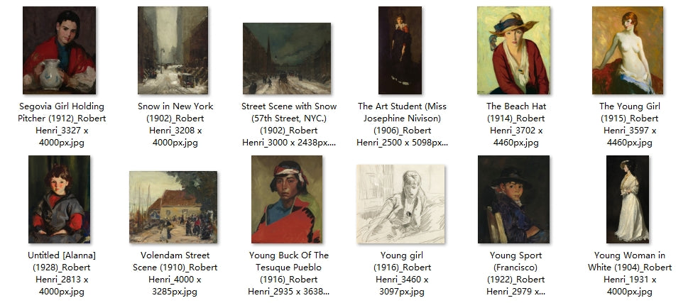 60 Painting Images by Robert Henri (American, 1865-1929)