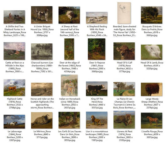 65 Painting Images by Rosa Bonheur French, 1822-1899 - Tibetan Buddhist thangka, front view