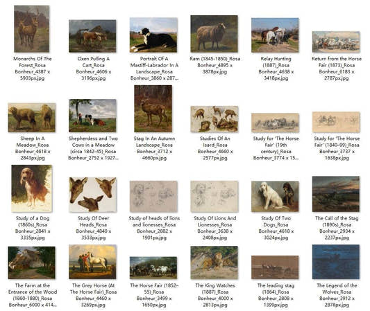 65 Painting Images by Rosa Bonheur French, 1822-1899 - Tibetan Buddhist thangka, detailed view