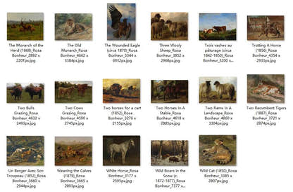 65 Painting Images by Rosa Bonheur French, 1822-1899 - Tibetan Buddhist thangka, close-up detail