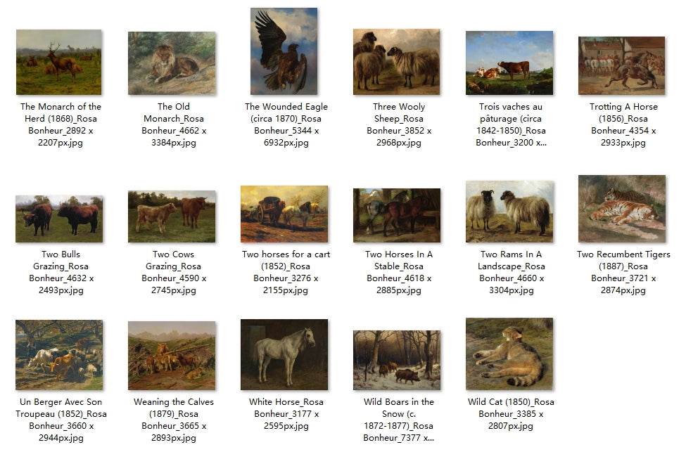65 Painting Images by Rosa Bonheur French, 1822-1899 - Tibetan Buddhist thangka, close-up detail