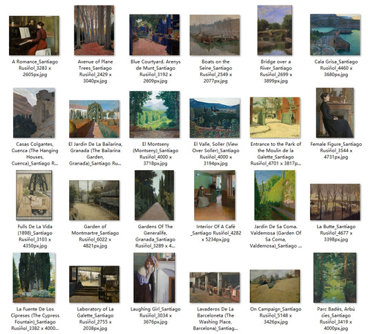 38 Painting Images by Santiago Rusiñol (Spanish, 1861 – 1931)