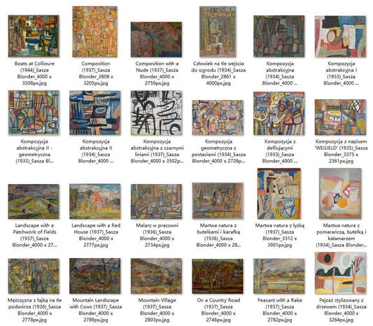35 Painting Images by Sasza Blonder Polish, 1909-1949 - Tibetan Buddhist thangka, front view