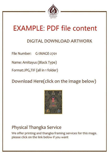 Lion-faced Dakini - Simhamukha - -Simhavaktra -Longsal Sengmar - Image - Tibetan thangka painting, view 6