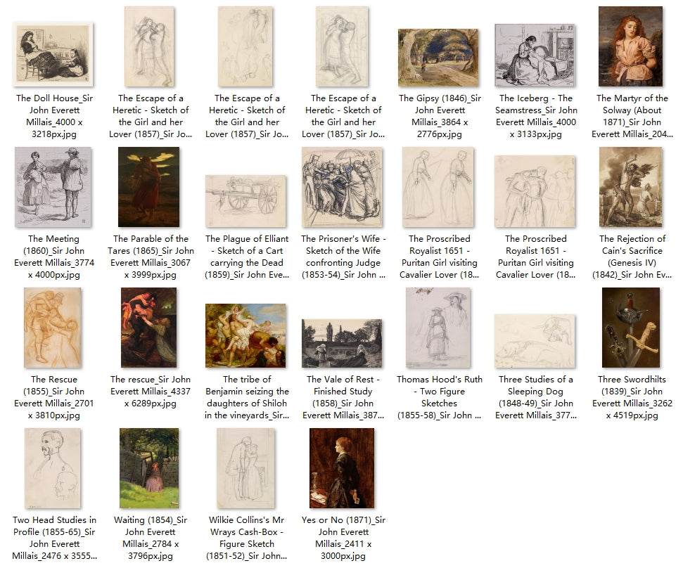 109 Painting Images by Sir John Everett Millais English, 1829-1896 - Tibetan Buddhist thangka, view 4