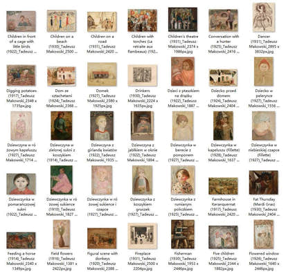 280 Painting Images by Tadeusz Makowski Polish, 1882-1932 - Tibetan Buddhist thangka, detailed view