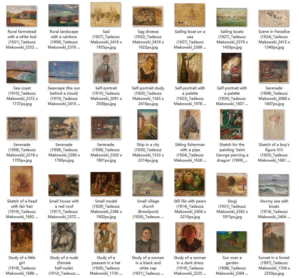 280 Painting Images by Tadeusz Makowski Polish, 1882-1932 - Tibetan Buddhist thangka, view 7