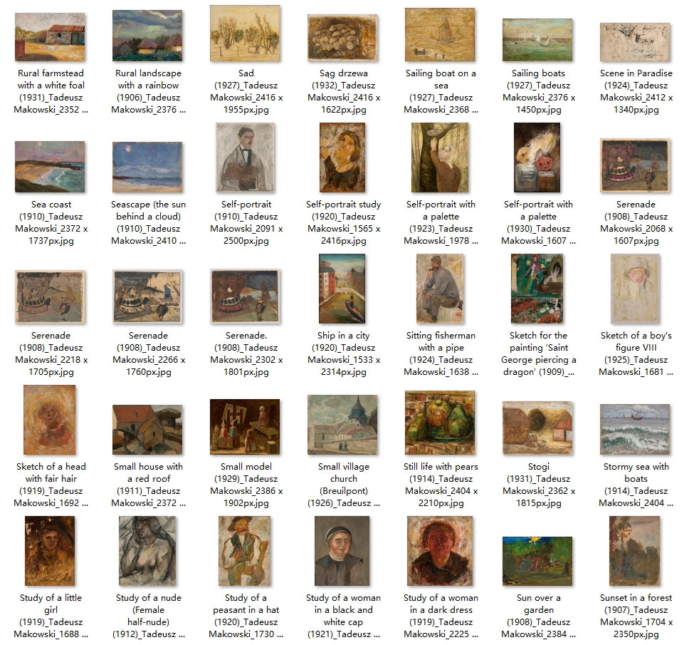 280 Painting Images by Tadeusz Makowski (Polish, 1882-1932)