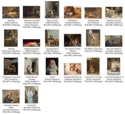 44 Painting Images by Theodoros Ralli Greek, 1852-1909 - Tibetan Buddhist thangka, detailed view