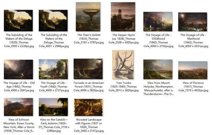 63 Painting Images by Thomas Cole American, 1801-1848 - Tibetan Buddhist thangka, close-up detail