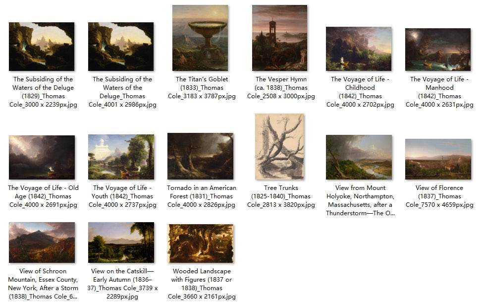 63 Painting Images by Thomas Cole American, 1801-1848 - Tibetan Buddhist thangka, close-up detail