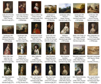 103 Painting Images by Thomas Gainsborough English, 1727-1788 - Tibetan Buddhist thangka, detailed view